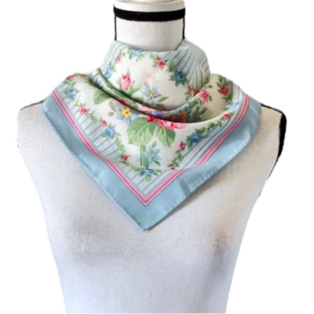 1980s Avon Large Floral Scarf, Vintage Oversized Shoulder Wrap